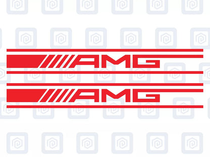 Mercedes A45 Spoiler Style Vinyl Decal Sticker Logo x 2 AMG A B C E S CLASSOpens