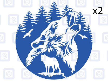 Howling Wolf Vinyl Decal For Camper Van Caravan Motorhome Graphic Campervan