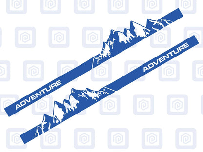 2.2m Adventure Full Side Vinyl Decals For Campervan Motorhome Caravan Graphic