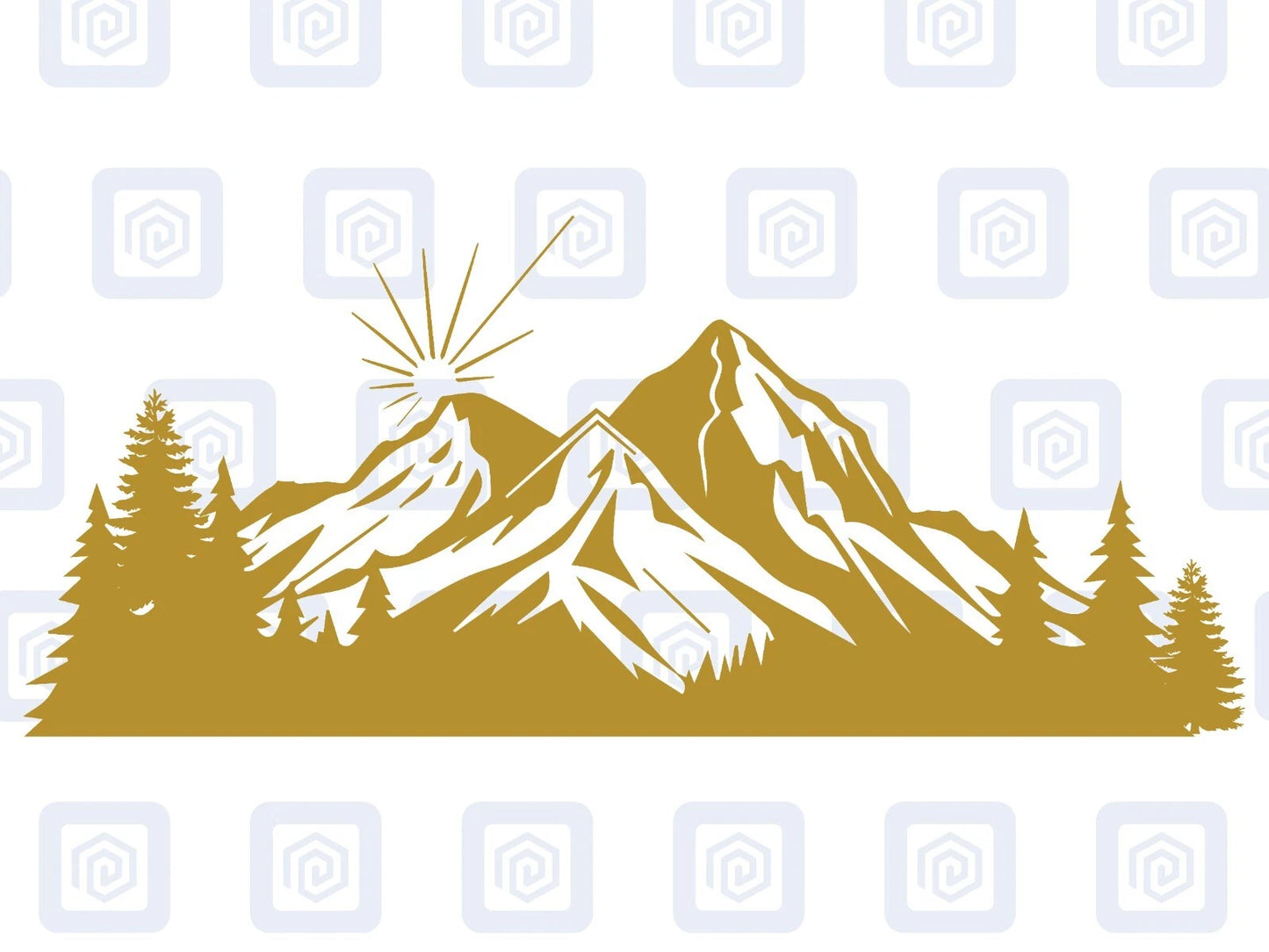 LARGE Mountain Forrest Hiking Lake Nature Vinyl Decal Camper Van Caravan Sticker