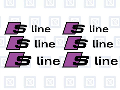 Audi S Line Brake Caliper Decal Fits A1 A3 A4 A5 A6 A7 sticker logo (set of 6)