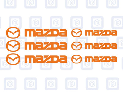 Mazda Brake Caliper Decals Sticker Logos (set of 6) JDM JAP DRIFT