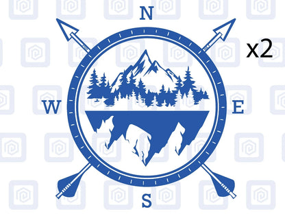 Compass Arrow Vinyl Decal For Camper Van Caravan Motorhome Graphic Campervan