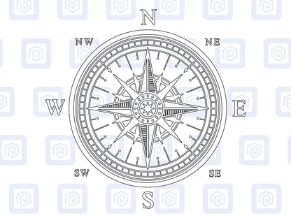 Compass Vinyl Decal For Camper Van Caravan Motorhome Sticker Graphic Campervan