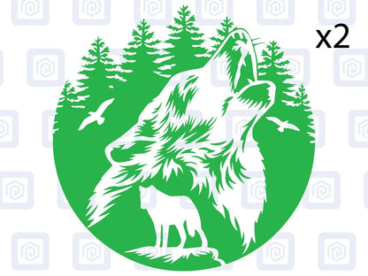 Howling Wolf Vinyl Decal For Camper Van Caravan Motorhome Graphic Campervan