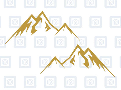 SMALL Mountain Vinyl Decals For Camper Van Caravan Sticker Graphic Pair x2