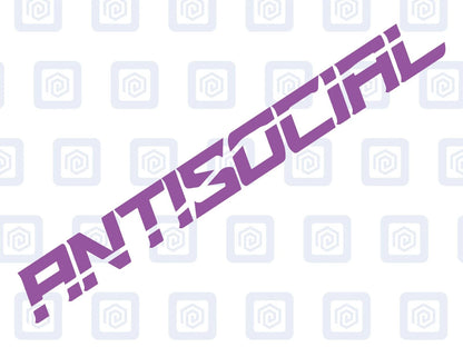 Antisocial Sticker JDM DUB Euro Stance VAG Window Vinyl Decal Graphic