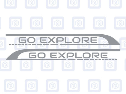 Go Explore Side Graphics Vinyl Decal For Camper Van Caravan Motorhome Sticker