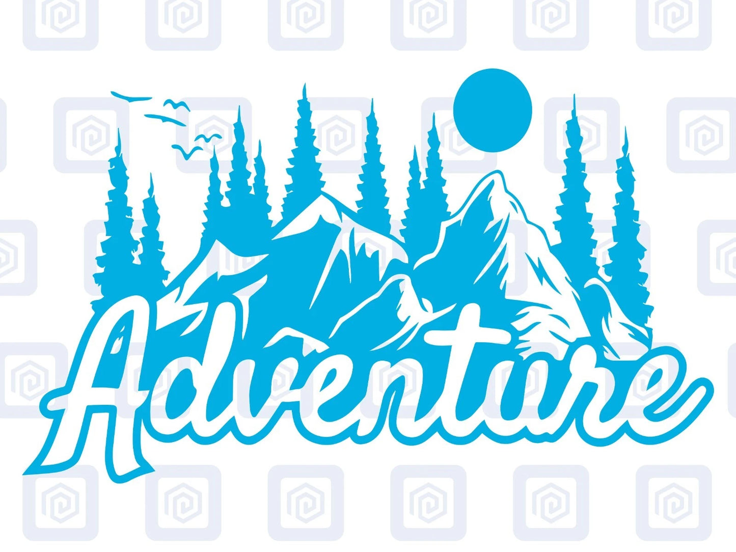 Adventure Mountain Vinyl Decal For Campervan Van Caravan Sticker Graphic Camping