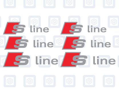 Audi S Line Brake Caliper Decals Fits A1 A3 A4 A5 A6 A7 TT sticker (set of 6)