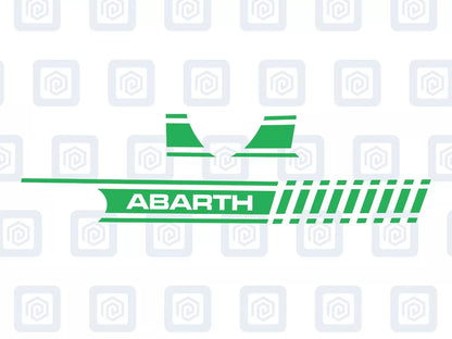 Fiat 500 Abarth Dashboard Decal To Match Side Stripes Customised Colour Sticker