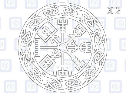 Viking Rune Compass Vinyl Decal For Camper Van Caravan Motorhome Campervan