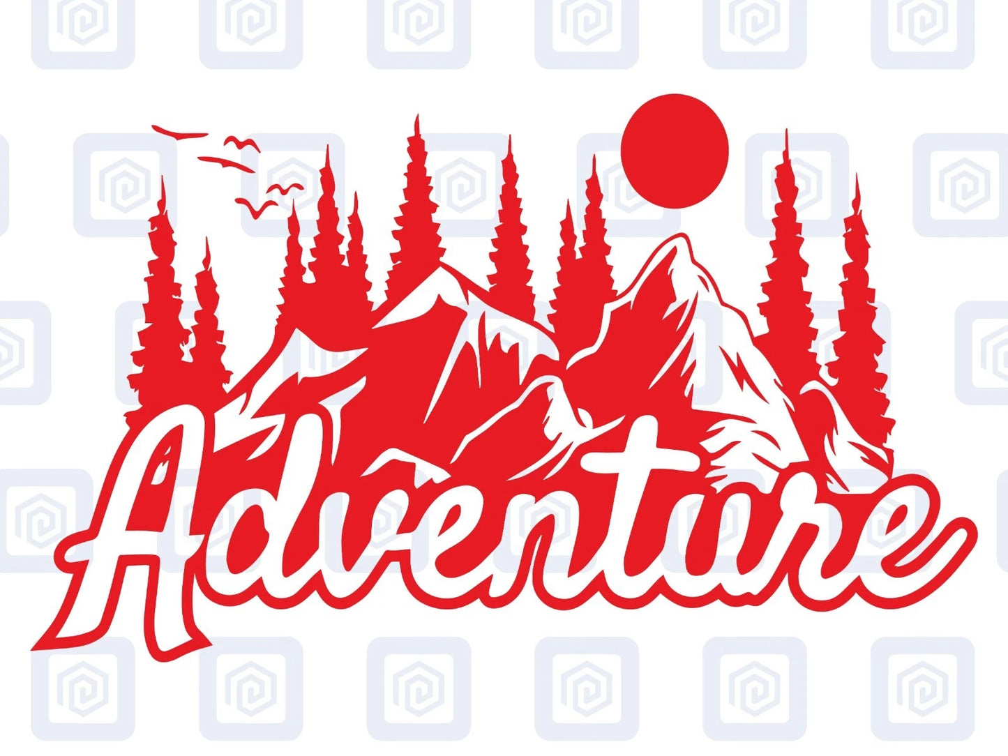 Adventure Mountain Vinyl Decal For Campervan Van Caravan Sticker Graphic Camping