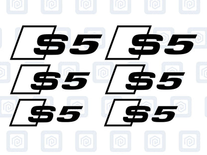S5 Brake Caliper Decals 2 Colour Fits A5 S5 RS5 5 High Temp Sticker Logos