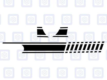 Fiat 500 Dashboard Decal To Match Side Stripes Customised Colour Sticker Sport