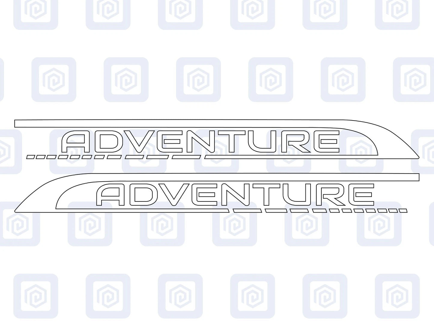 2x Adventure Side Graphics Vinyl Decal For Camper Van Caravan Motorhome Sticker