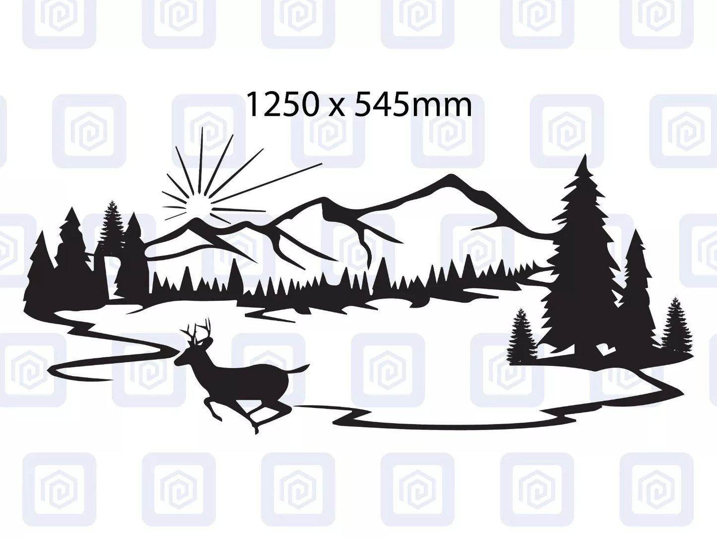 XL Mountain Lake Side Scenic Vinyl Decals For Camper Van Caravan Sticker Graphic