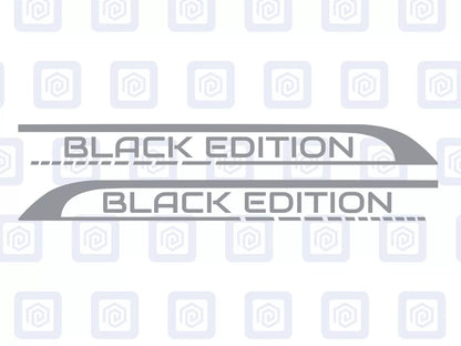 Black Edition Side Graphics Vinyl Decal For Camper Van Caravan Motorhome Sticker