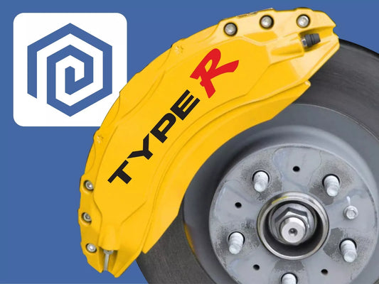 Type R Civic Accord EP3 FN2 Caliper Decal Style Stickers - 3 Sizes - x 6