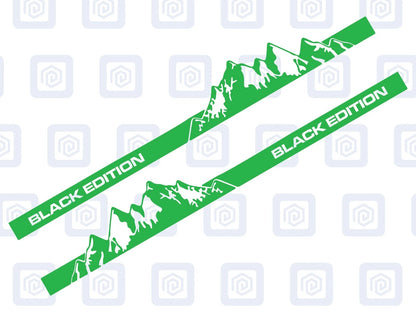 Black Edition Full Side Vinyl Decals For Campervan Motorhome Sticker GraphicOpens