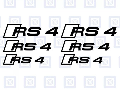 RS4 Brake Caliper Decals 2 Colour Fits RS3 RS4 RS5 RS6 RS7 RSQ5 sticker logos