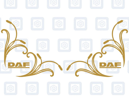 DAF Window Body Vinyl Decals For Truck Lorry XF XG XD XB CF LF Cab Pair x2