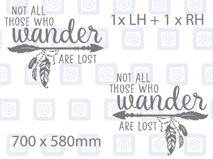 Not All Who Wander Are Lost Vinyl Decals For Camper Van Caravan Sticker Graphic