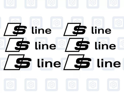 Audi S Line Brake Caliper Decal Fits A1 A3 A4 A5 A6 A7 sticker logo (set of 6)
