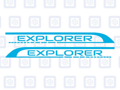 Explorer Side Graphics Vinyl Decal For Camper Van Caravan Motorhome Sticker