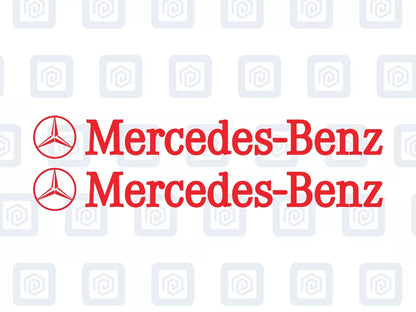 Mercedes Benz Side Skirt Style Vinyl Decal Sticker Logo x 2 AMG A B C E S CLASS