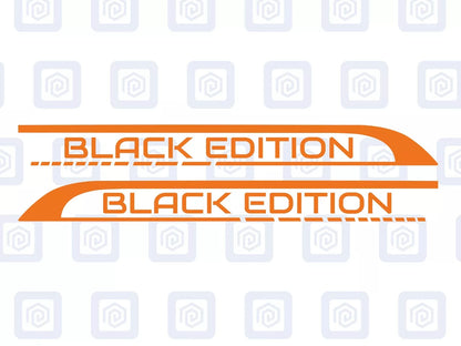 Black Edition Side Graphics Vinyl Decal For Camper Van Caravan Motorhome Sticker