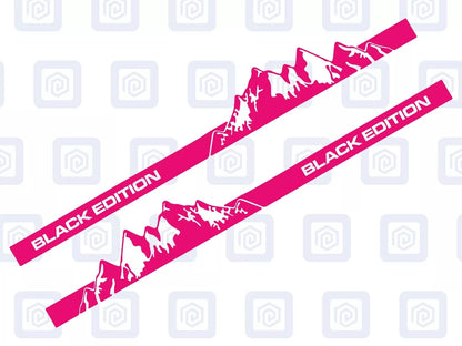 Black Edition Full Side Vinyl Decals For Campervan Motorhome Sticker Graphic