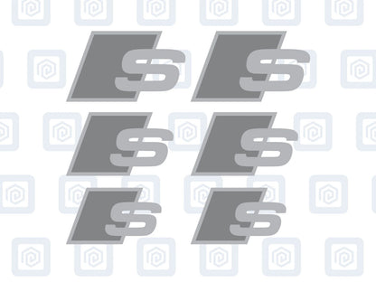 S Brake Caliper Decals Fits A1 A3 A4 A5 A6 A7 sticker logos (set of 6)