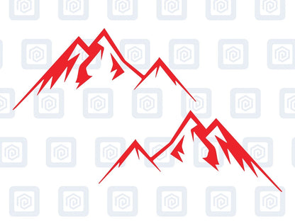 LARGE Mountain Vinyl Decals For Camper Van Caravan Sticker Graphic Pair x2