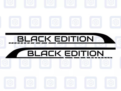Black Edition Side Graphics Vinyl Decal For Camper Van Caravan Motorhome Sticker
