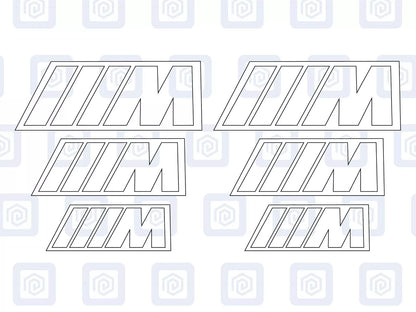 BMW M Sport Hollow Brake Caliper Decals Fits BMW sticker logos (set of 6)