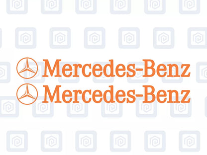 Mercedes Benz Side Skirt Style Vinyl Decal Sticker Logo x 2 AMG A B C E S CLASS