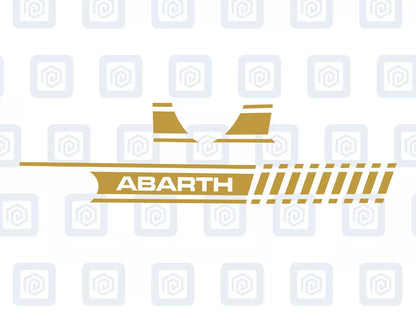 Fiat 500 Abarth Dashboard Decal To Match Side Stripes Customised Colour Sticker