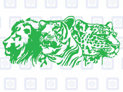 Lion Tiger Leopard Animal Vinyl Decals For Campervan Van Caravan Sticker Graphic