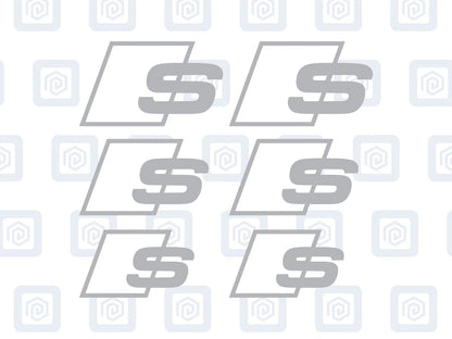 S Brake Caliper Decals Fits A1 A3 A4 A5 A6 A7 sticker logos (set of 6)