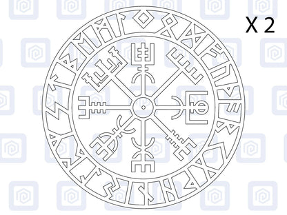 Viking Rune Compass Vinyl Decal For Camper Van Caravan Motorhome Campervan