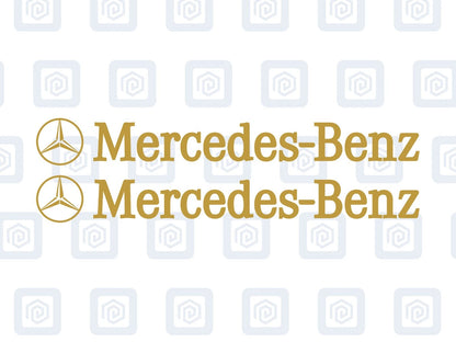 Mercedes Benz Side Skirt Style Vinyl Decal Sticker Logo x 2 AMG A B C E S CLASS