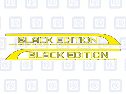 Black Edition Side Graphics Vinyl Decal For Camper Van Caravan Motorhome Sticker
