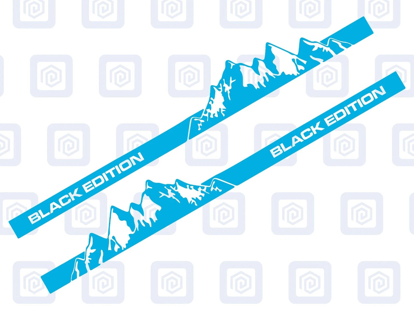 2.2m Black Edition Full Side Vinyl Decals For Campervan Motorhome Graphic Sill