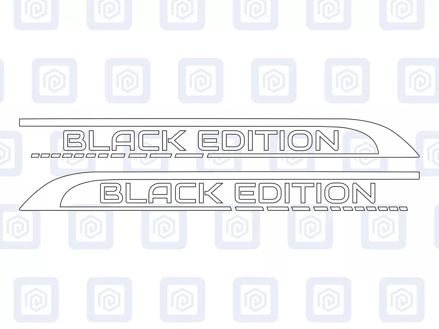 Black Edition Side Graphics Vinyl Decal For Camper Van Caravan Motorhome Sticker