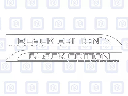 Black Edition Side Graphics Vinyl Decal For Camper Van Caravan Motorhome Sticker