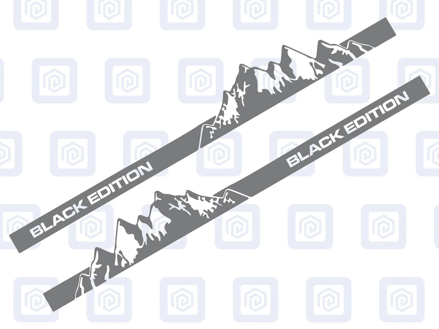 2.2m Black Edition Full Side Vinyl Decals For Campervan Motorhome Graphic Sill