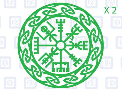 Viking Rune Compass Vinyl Decal For Camper Van Caravan Motorhome Campervan