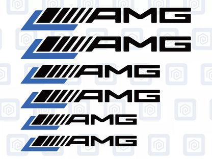 AMG Brake Caliper Decals sticker logos (set of 6)