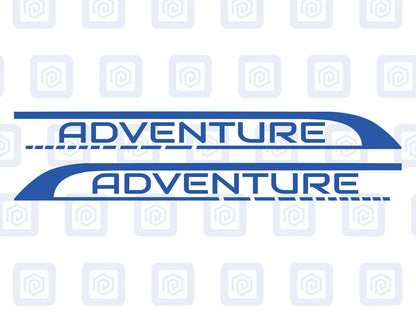 2x Adventure Side Graphics Vinyl Decal For Camper Van Caravan Motorhome Sticker